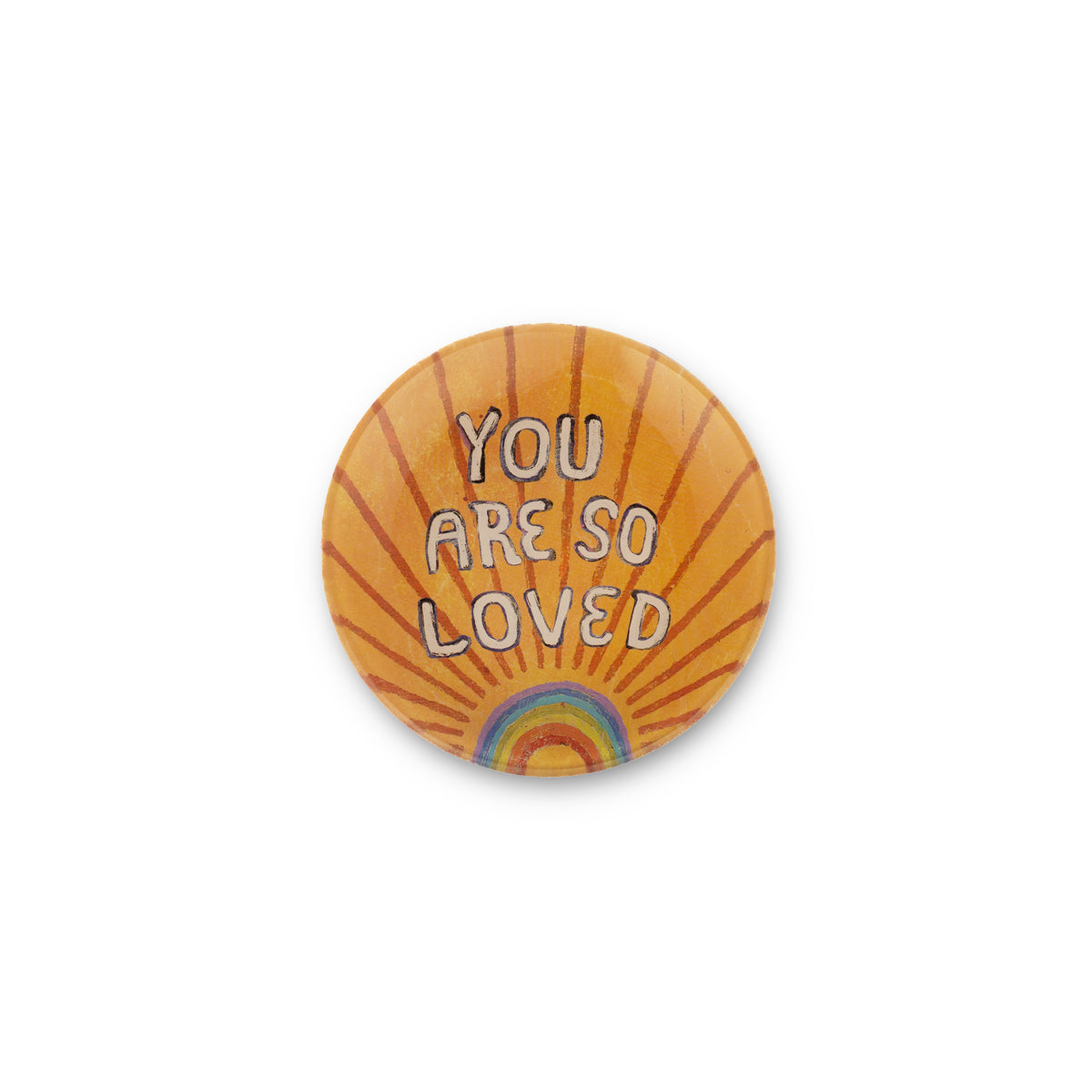 You Are So Loved Round Decoupage Plate - 4in