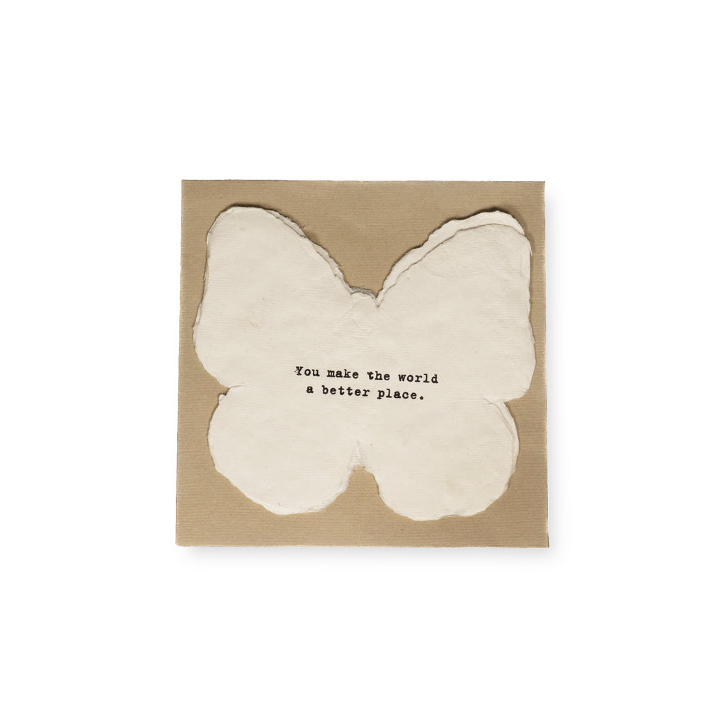 Mini Deckled Butterfly Set of 20-You Make the World