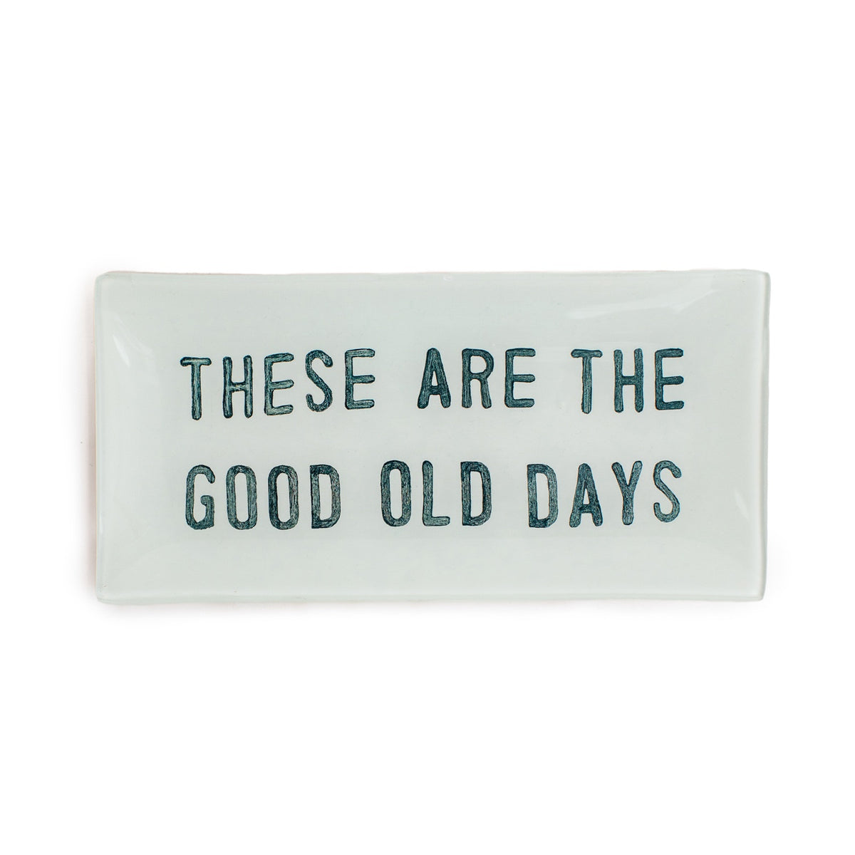 Good Old Days Rectangular Decoupage Plate 8.5x4