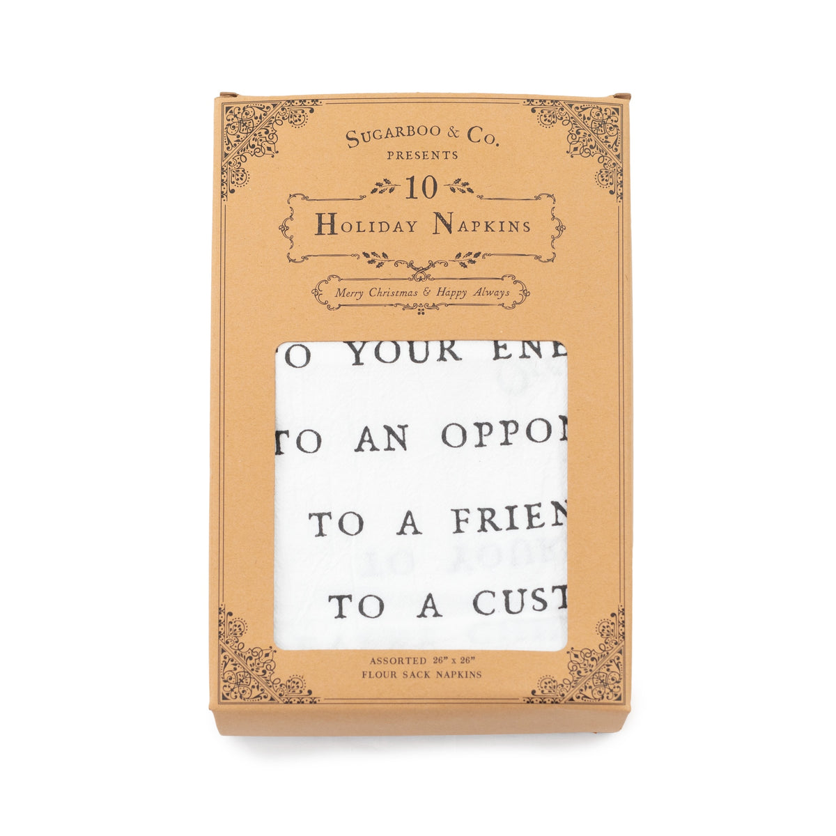 Holiday Cotton Napkins / Dishtowels - Assorted Set of 10