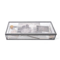 ***Skinny Rectangle Glass And Zinc Memory Box - 12x5x2