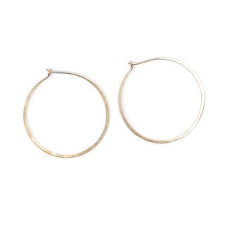 ***Hammered Large Hoop Earrings 1-3/4" diameter