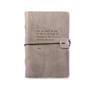 Artisan Leather Journal - Rumi - 5.75 x 8.75 Grey