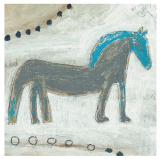 Horse with Blue Mane - Art Print