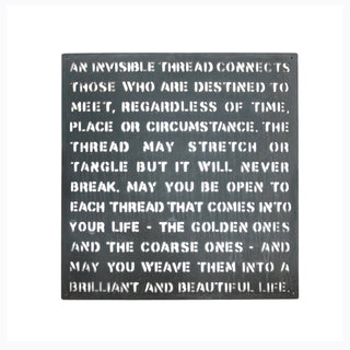 ***Metal Sign - An Invisible Thread 21" x 22.5"