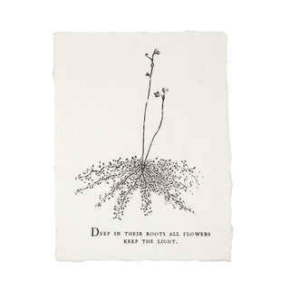 ***Deep In Their Roots Botanical Handmade Paper Print