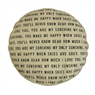 You Are My Sunshine with Polka Dots Floor Pouf