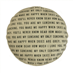 ***You Are My Sunshine with Polka Dots Floor Pouf