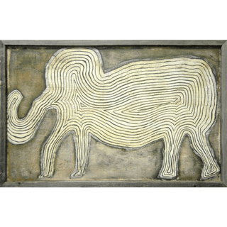 Elephant in The Room (Grey Wood) - Art Print