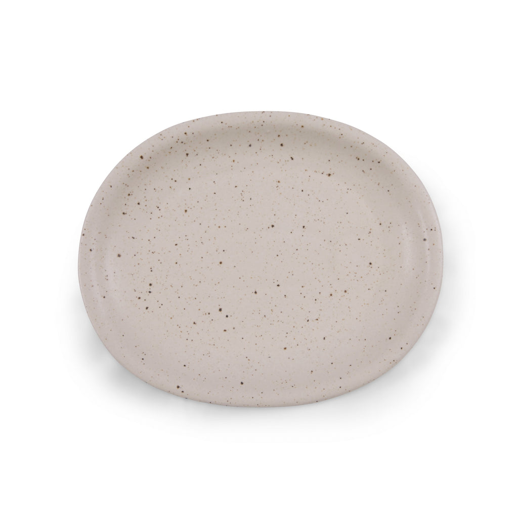 ***Large Oval Speckled Ceramic Platter