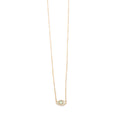 ***Gold Plated Evil Eye Necklace with Opal 16"