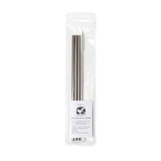***3 Stainless Steel Straws and Brush Set