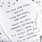 You Know That Place Between Sleep And Awake Swaddle Blanket