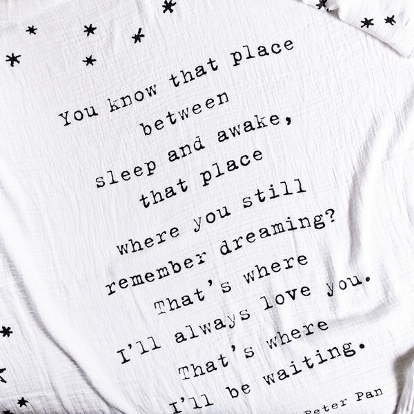 You Know That Place Between Sleep And Awake Swaddle Blanket