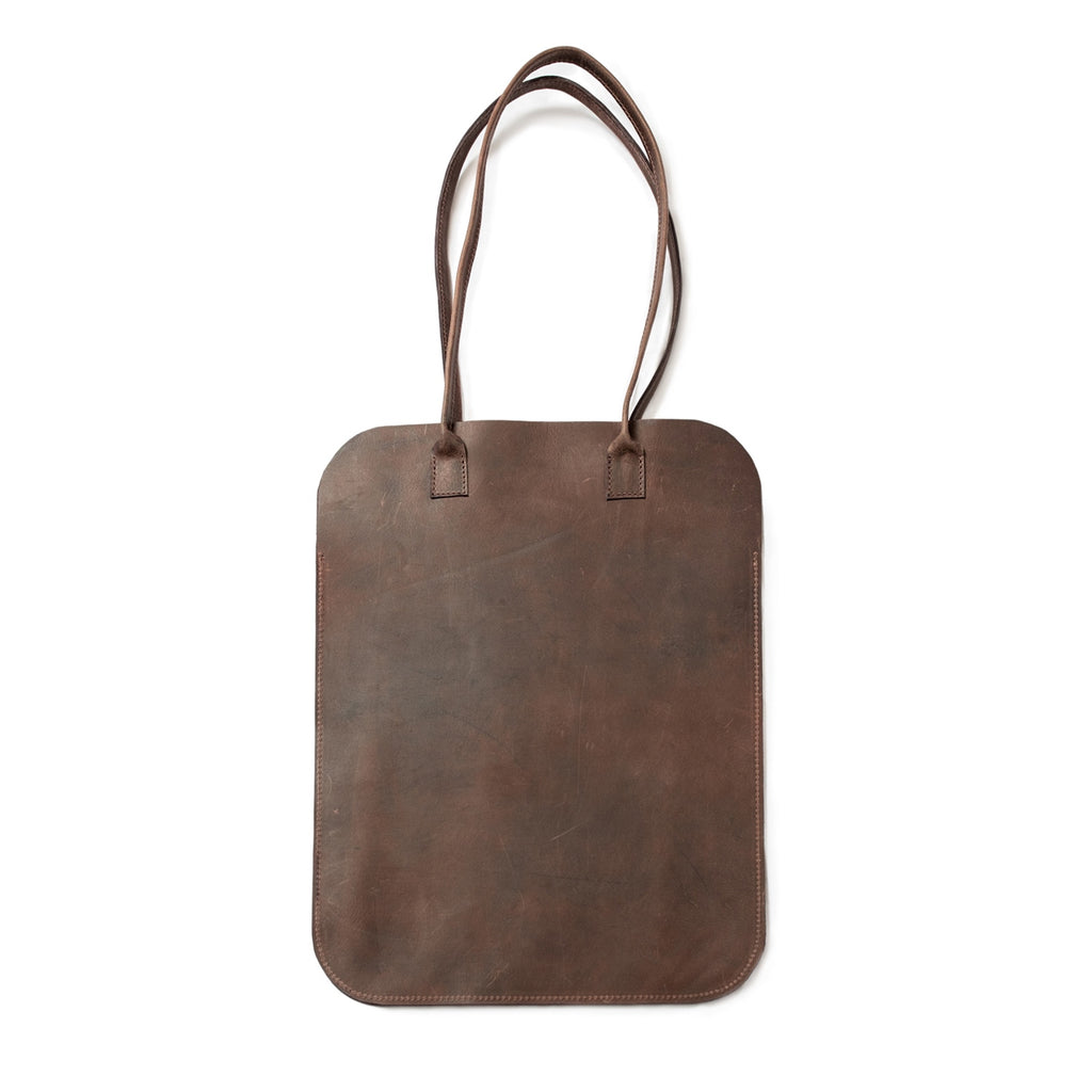 ***Burgundy Distressed Leather Oval Tote Burgundy