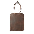 ***Burgundy Distressed Leather Oval Tote Burgundy