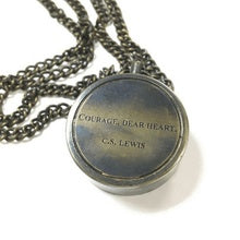 ***Courage Dear Heart Compass with Leather Pouch