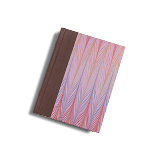 ***Multicolored Feather Print Marble Journal - 11"x14.5