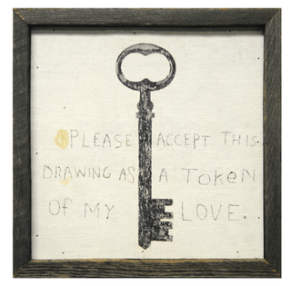 Please Accept This (Grey Wood) - Art Print