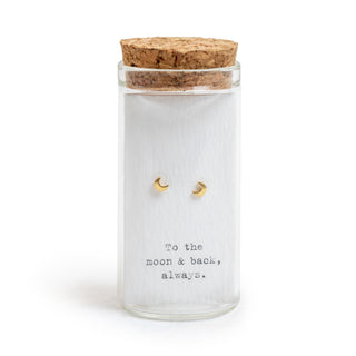 Message in a Bottle Earring Collection - Gold Moons