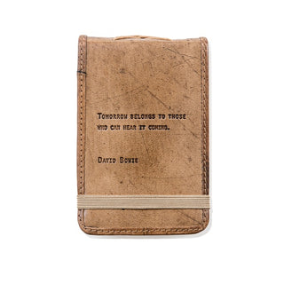 Mini David Bowie Leather Journal - 4x6