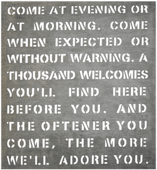 ***Metal Sign - Come at Evening 21" x 22.5"