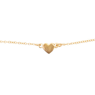 Gold Plated Brass Anklet with Heart