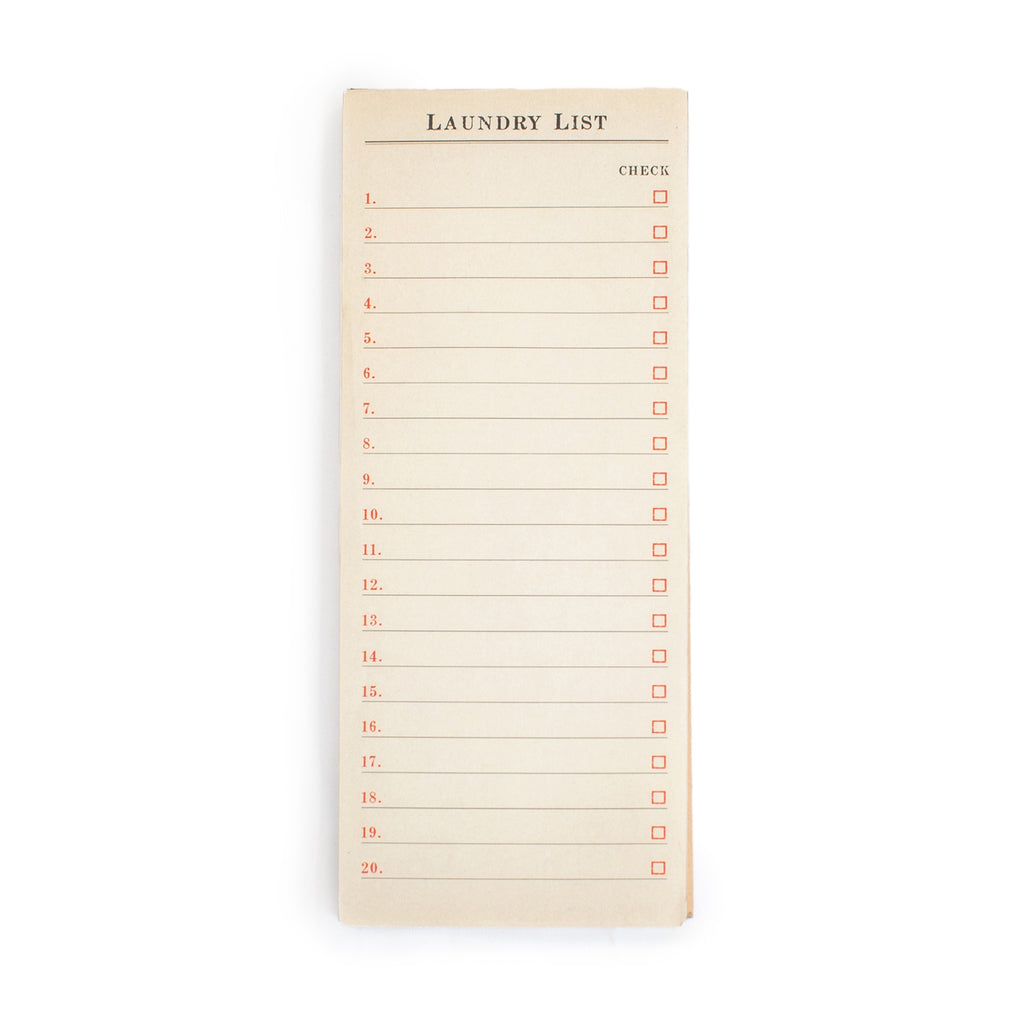 ***Laundry List Skinny Notepad
