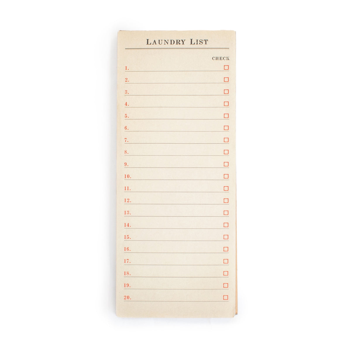 ***Laundry List Skinny Notepad