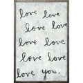 Whole Lot of Love Art Print - Grey Wood