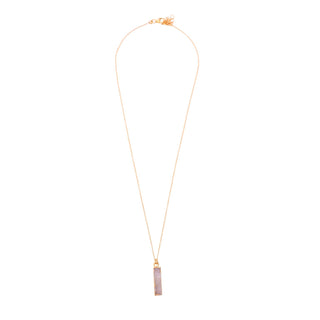 ***Bar Druzy Necklace - Gold Plated Brass