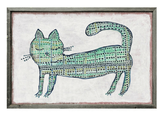 Mr. Cat (Grey Wood) - Art Print