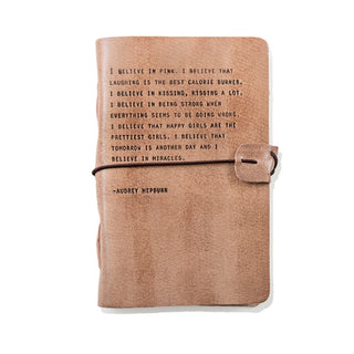Artisan Leather Journal - Audrey Hepburn - 5.75 x 8.75 Blush