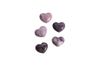Lepidolite Mini Stone Heart - Set of 6 (RETAIL ONLY)