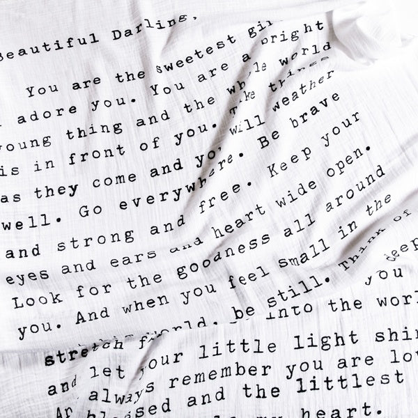 Letter For Sophie Swaddle Blanket