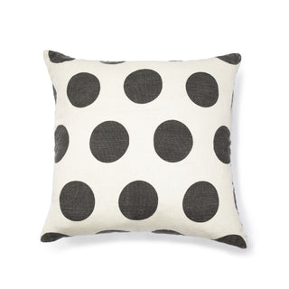 ***Pillow Collection- Reversible Polka Dot (Cream Linen) Pillow 24" x 24"