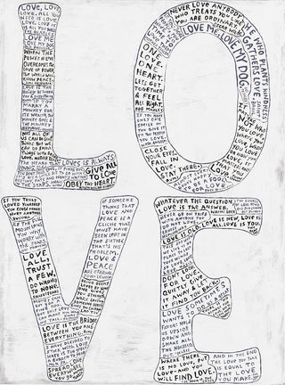 L-O-V-E in White - Art Print