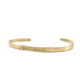 Brass Cuff - Expect Miracles