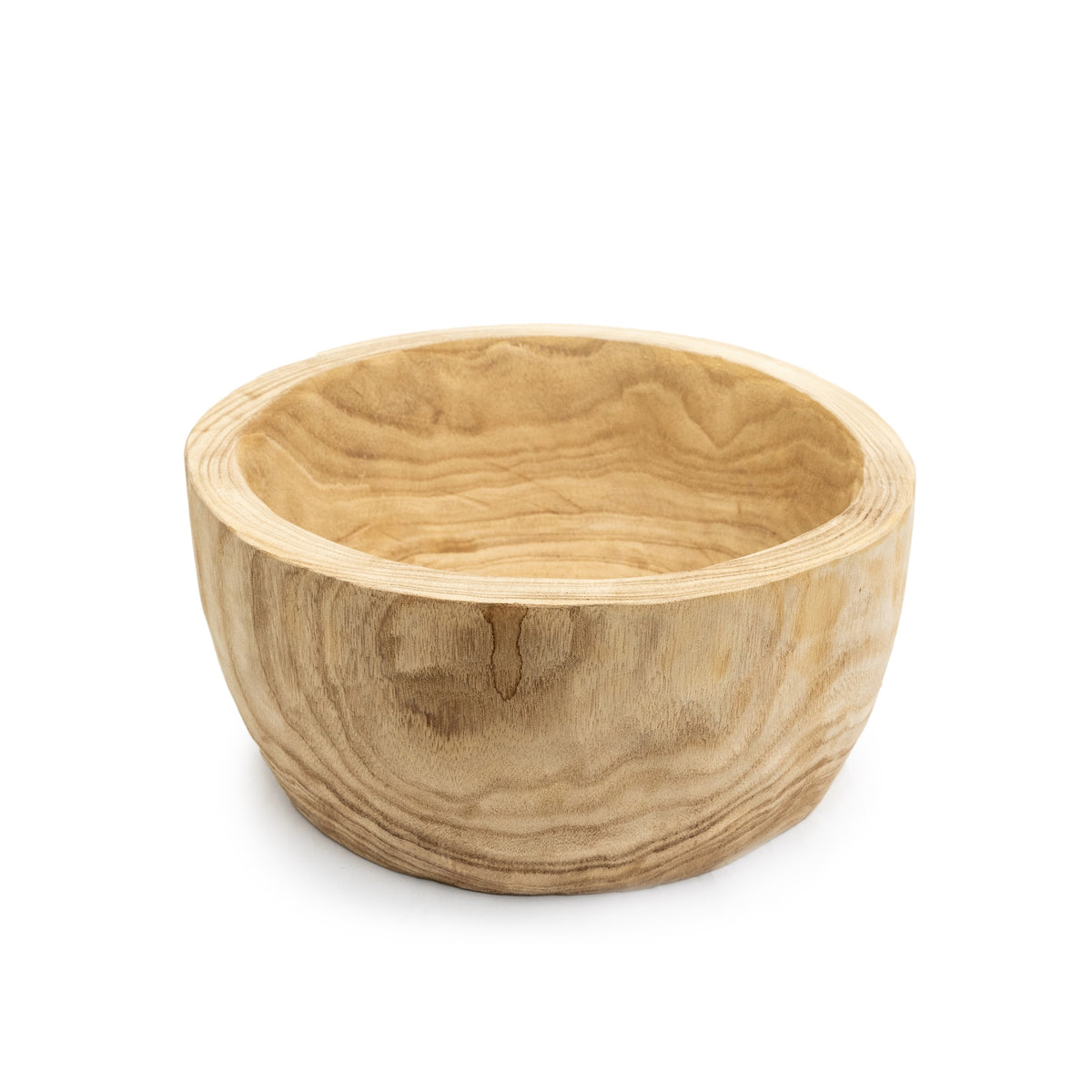 ***Deep Round Wooden Bowl
