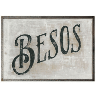 Besos (Grey Wood) - Art Print