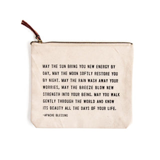 May The Sun Bring You (Apache Blessing) Canvas Zip Bag