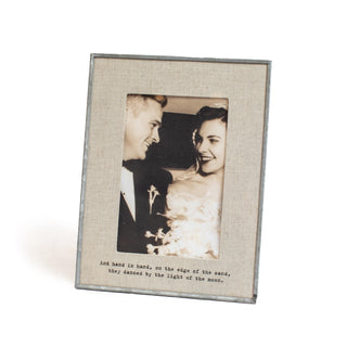 And Hand In Hand Vertical Glass Linen Photo Frame