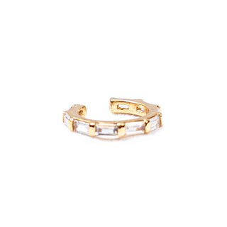 Gold Plated Baguette Cuff - SINGLE Earring