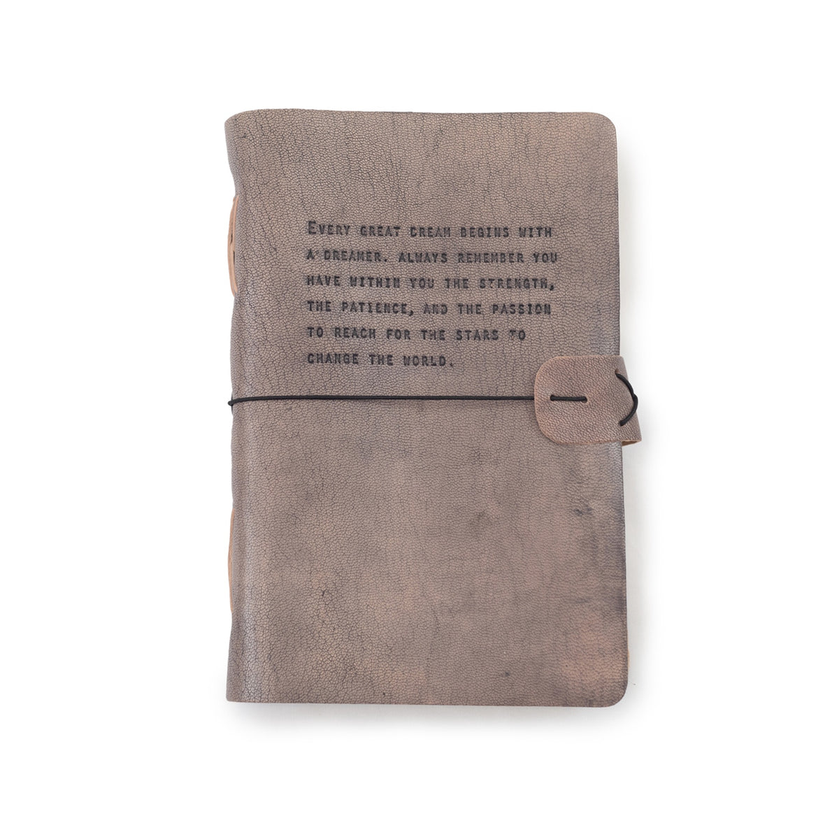 Every Great Dream Artisan Leather Journal - Grey