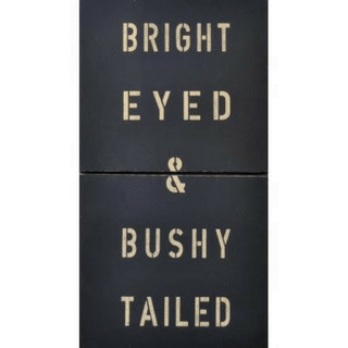 Antiqued Sign - Bright Eyed and Bushy