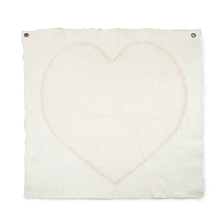 ***Stitched Heart Hand Painted Wall Hanging 36" x 36" (size will vary)