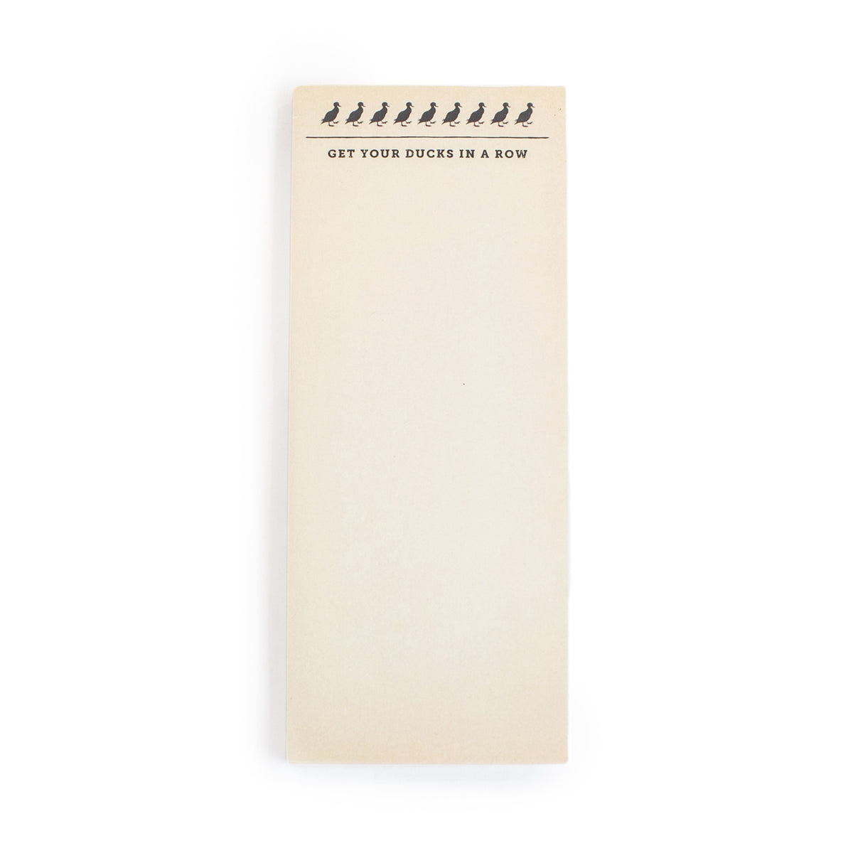 Ducks In A Row Skinny Notepad
