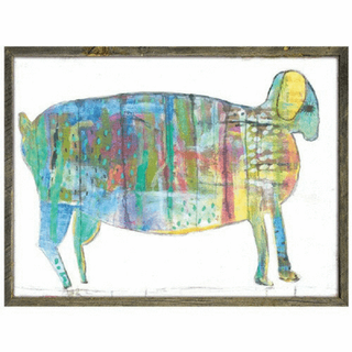 Fat Goat (Grey Wood) - Art Print