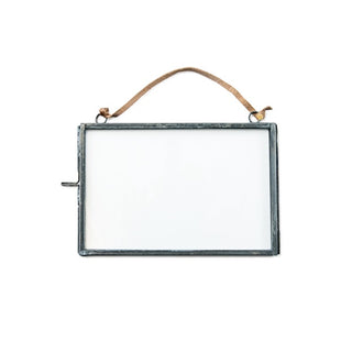 6"x4" Horizontal Hanging Picture Frame with Zinc Finish