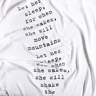 Let Her Sleep Swaddle Blanket 47”x47"